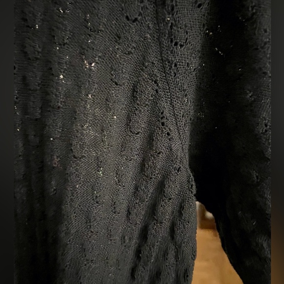 Black Pointelle Sweater - Picture 4 of 7